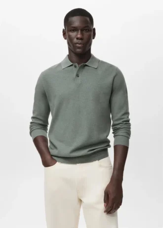 Polo in cotone microstrutturato Polo in cotone microstrutturato