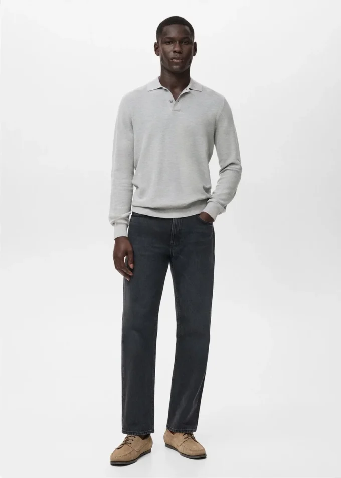 Polo in cotone microstrutturato Polo in cotone microstrutturato