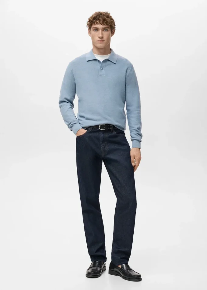 Polo in cotone microstrutturato Polo in cotone microstrutturato