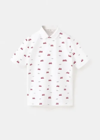 Polo in cotone stampato