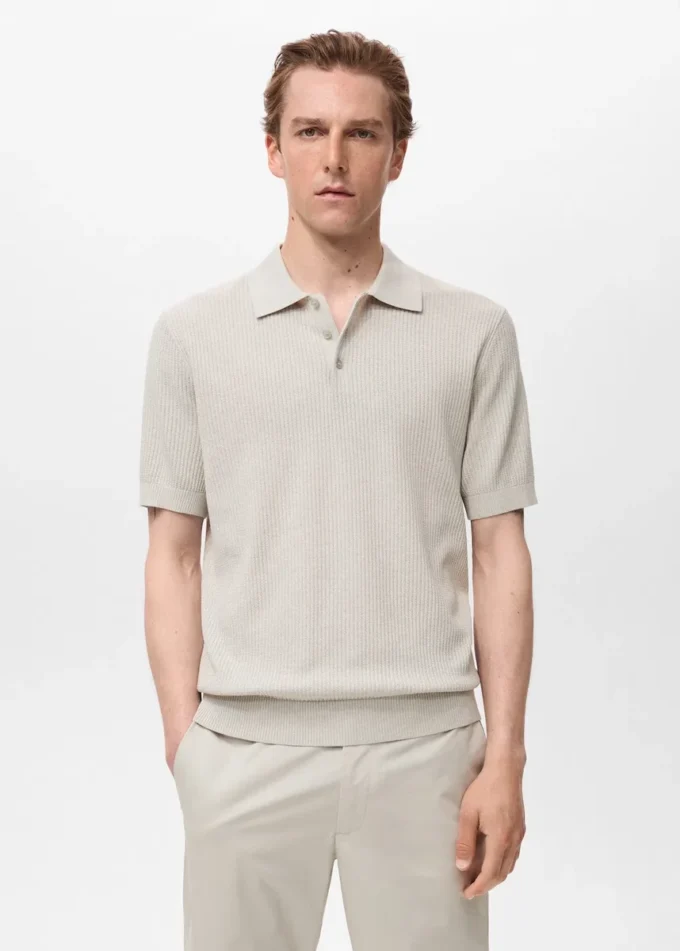 Polo in maglia a costine Polo in maglia a costine