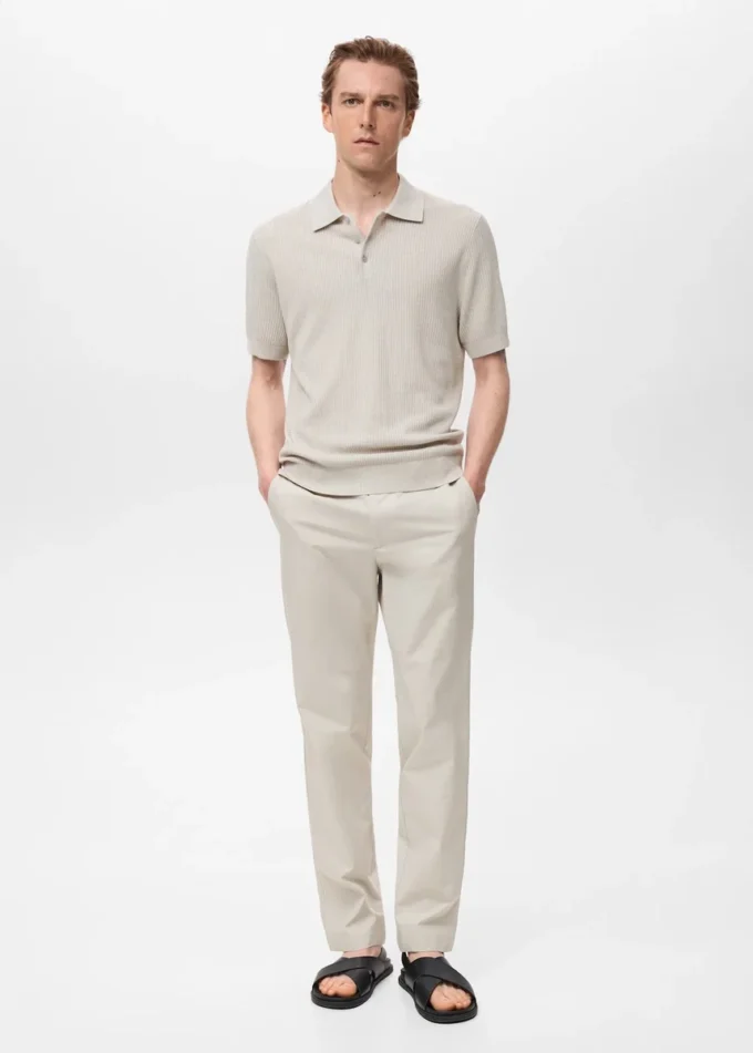 Polo in maglia a costine Polo in maglia a costine