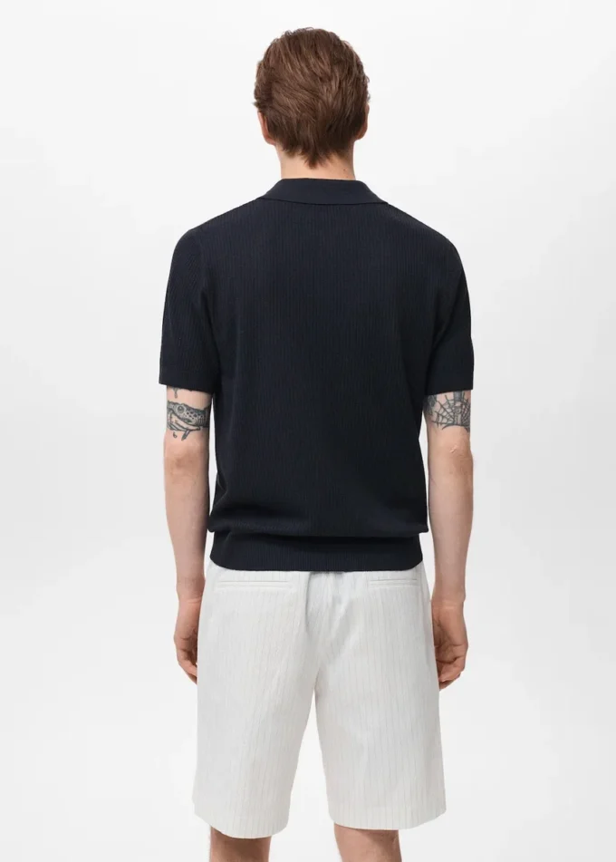 Polo in maglia a costine Polo in maglia a costine