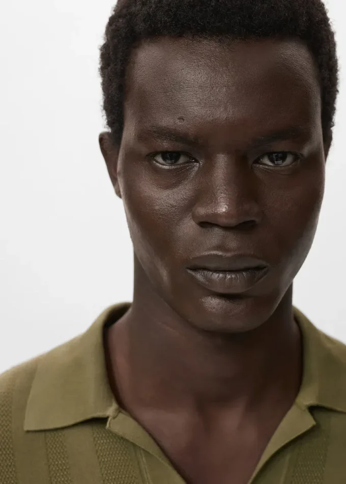 Polo in maglia a costine Polo in maglia a costine