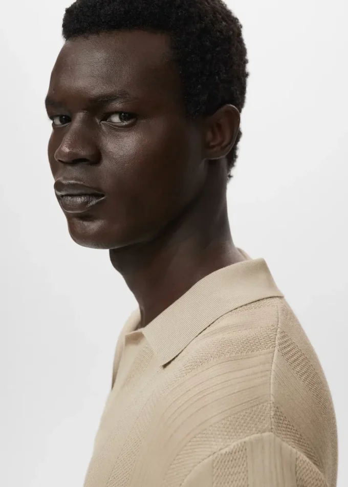 Polo in maglia a costine Polo in maglia a costine