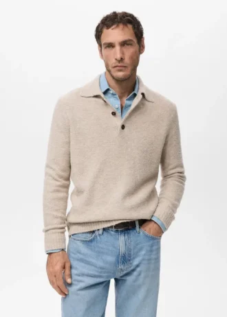 Polo in maglia bouclé mini