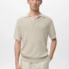 Polo in maglia di cotone strutturata Polo in maglia di cotone strutturata