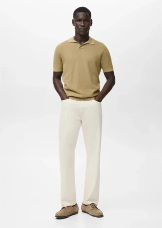 Polo in maglia di cotone strutturata