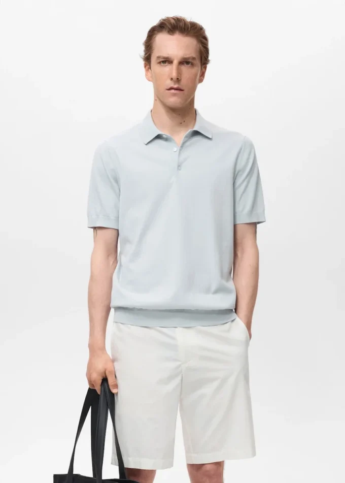Polo in maglia fine 100% cotone Polo in maglia fine 100% cotone