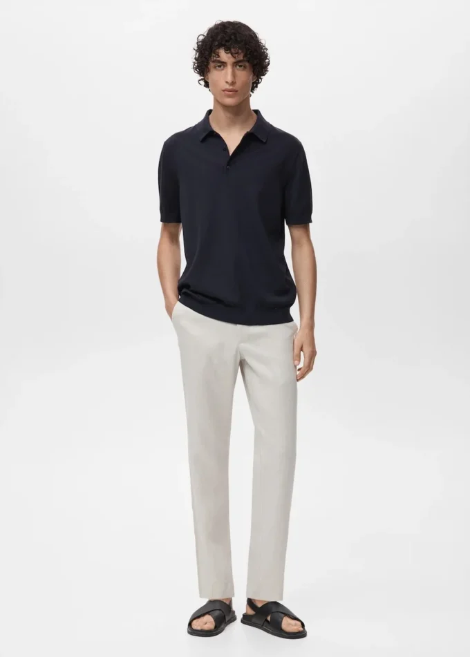 Polo in maglia fine 100% cotone Polo in maglia fine 100% cotone