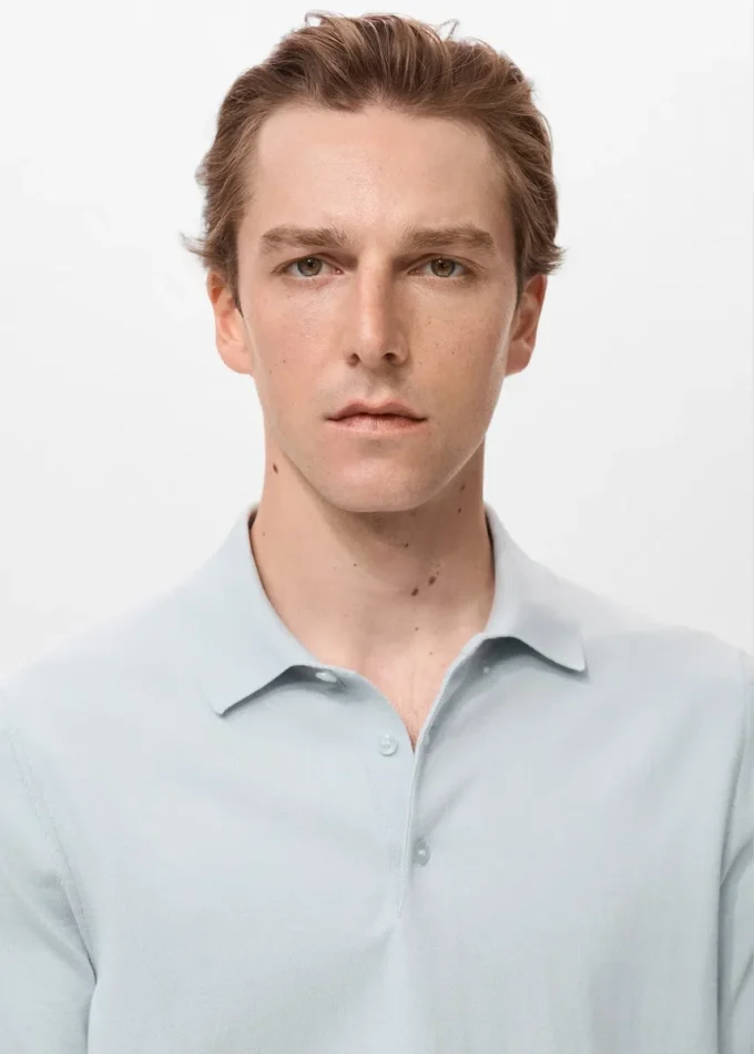 Polo in maglia fine 100% cotone Polo in maglia fine 100% cotone
