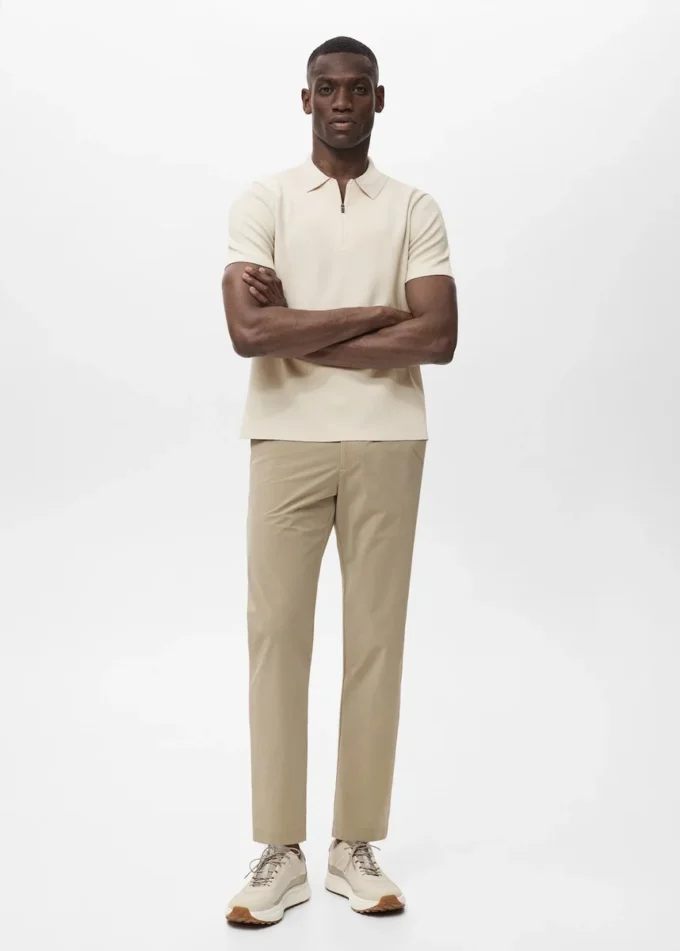 Polo in maglia fine COOLMAX® con cerniera Polo in maglia fine COOLMAX® con cerniera