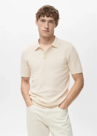 Polo in maglia fine di cotone