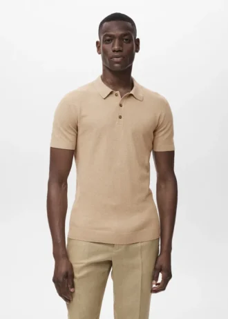 Polo in maglia fine di cotone