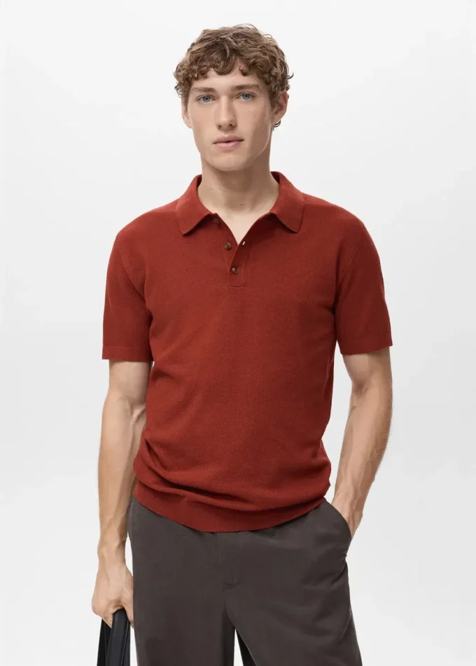 Polo in maglia fine di cotone Polo in maglia fine di cotone