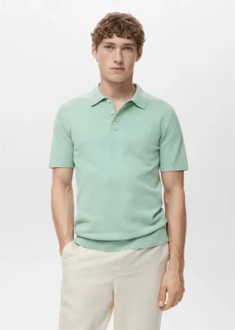 Polo in maglia fine di cotone
