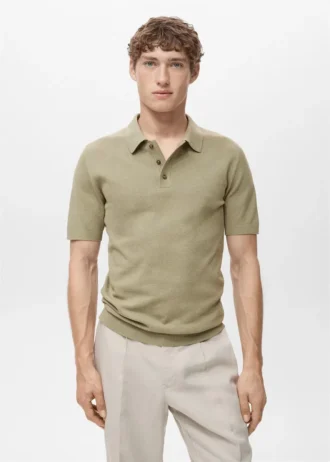 Polo in maglia fine di cotone