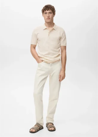 Polo in maglia fine di cotone