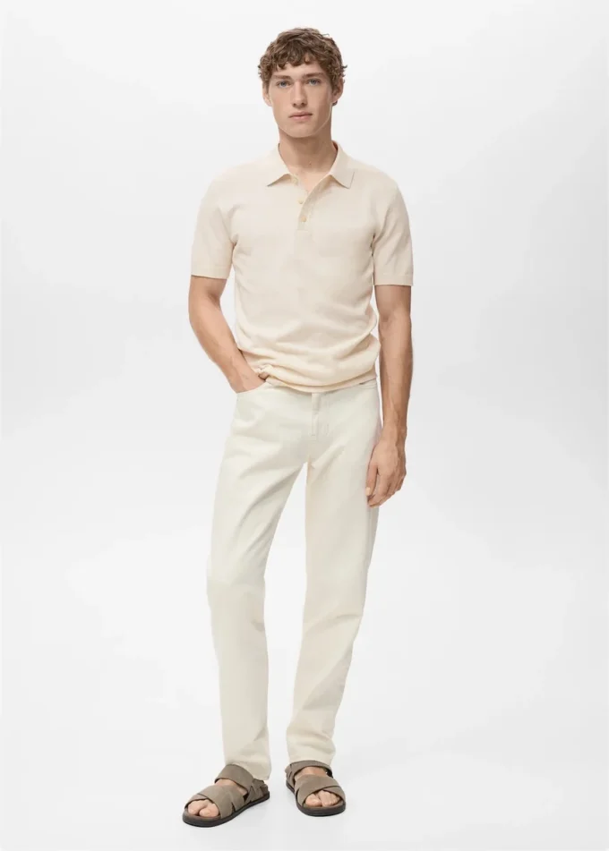 Polo in maglia fine di cotone Polo in maglia fine di cotone