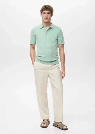 Polo in maglia fine di cotone