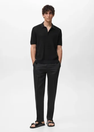 Polo in maglia fine di cotone