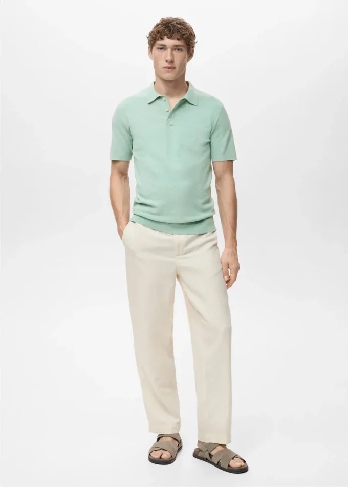 Polo in maglia fine di cotone Polo in maglia fine di cotone