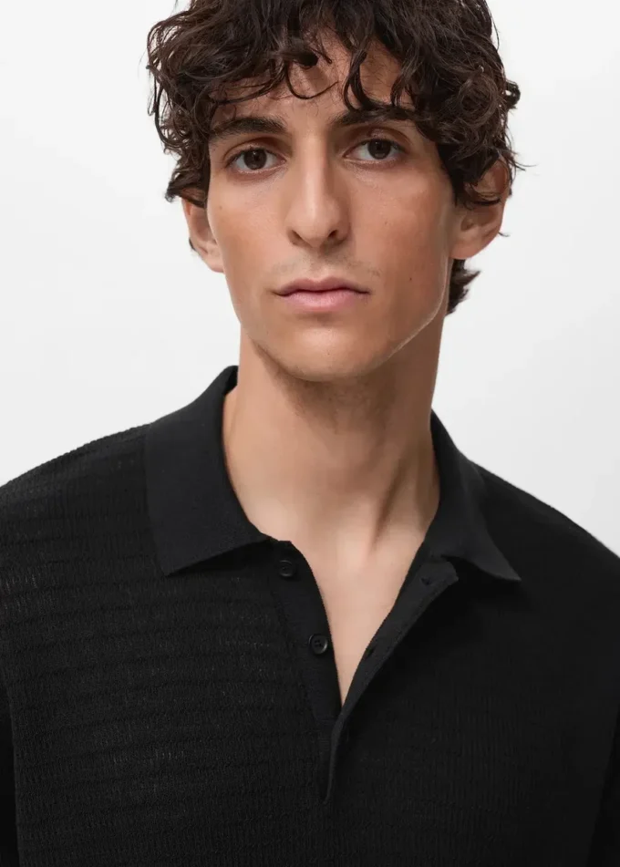 Polo in maglia fine di cotone Polo in maglia fine di cotone