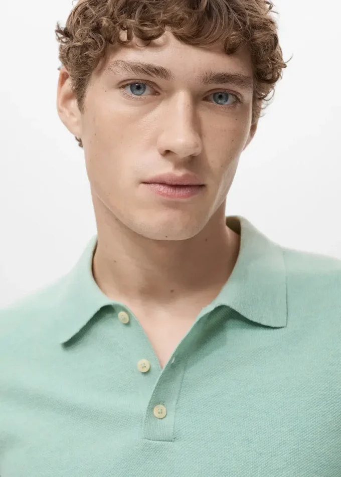 Polo in maglia fine di cotone Polo in maglia fine di cotone