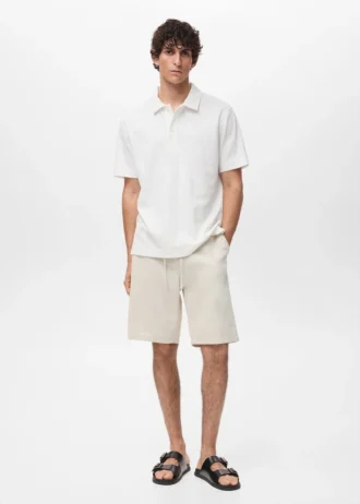 Polo in maglia strutturata