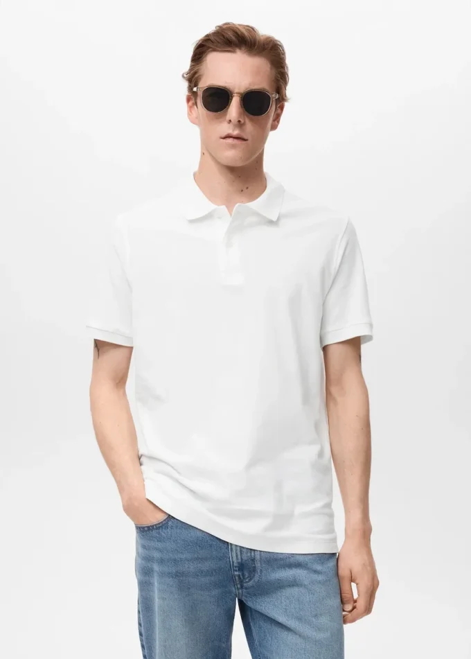 Polo in piqué di cotone dalla vestibilità regolare Polo in piqué di cotone dalla vestibilità regolare
