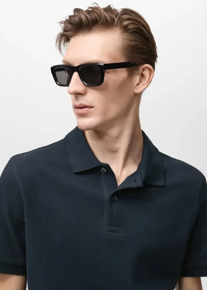 Polo in piqué di cotone dalla vestibilità regolare Polo in piqué di cotone dalla vestibilità regolare