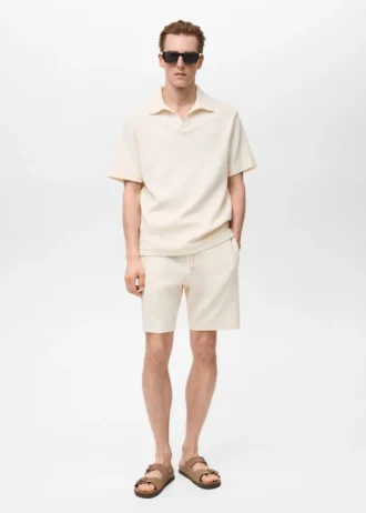 Polo regular fit testurizzata