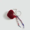 Portachiavi con cuore in perline Portachiavi con cuore in perline