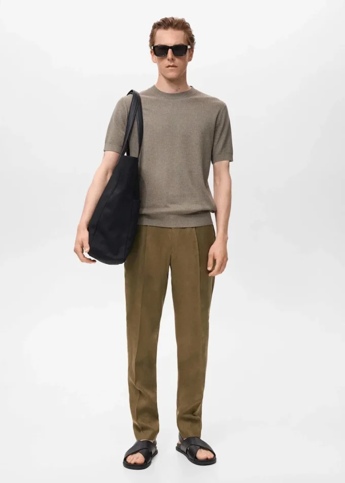 Salerno Pantaloni slim fit in 100% lino Salerno Pantaloni slim fit in 100% lino