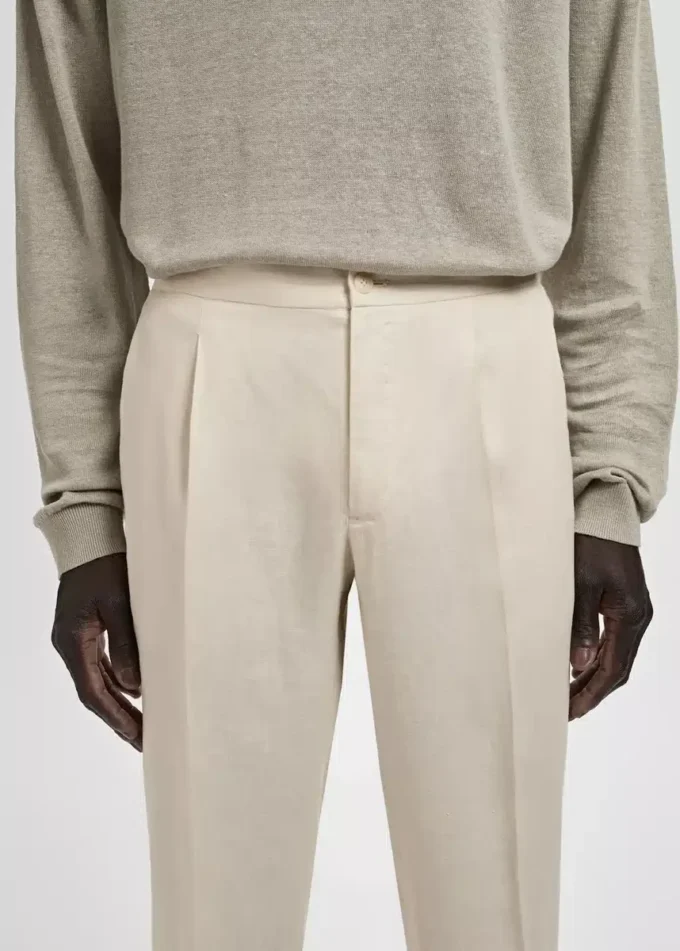 Salerno Pantaloni slim fit in 100% lino Salerno Pantaloni slim fit in 100% lino