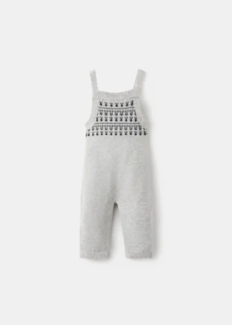 Salopette con bordi ricamati