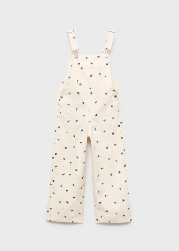 Salopette con stampa floreale