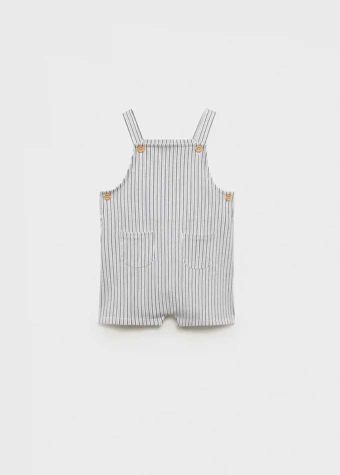Salopette corta a righe Salopette corta a righe