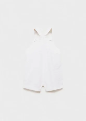 Salopette in cotone testurizzato