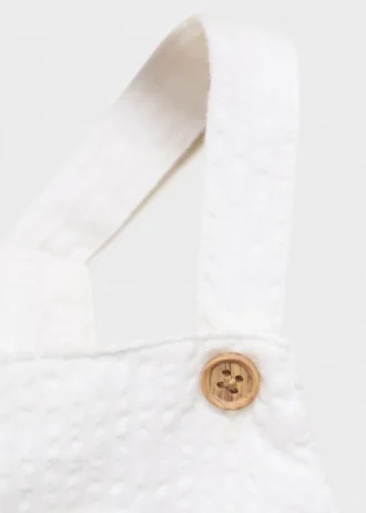 Salopette in cotone testurizzato