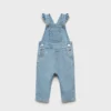 Salopette in denim con volant Salopette in denim con volant