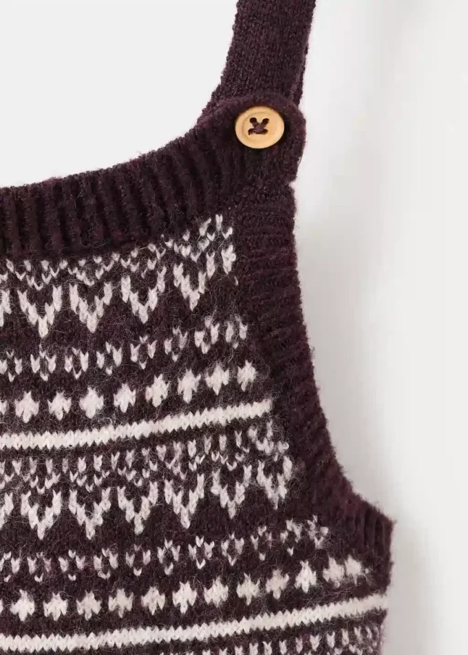 Salopette in maglia jacquard Salopette in maglia jacquard