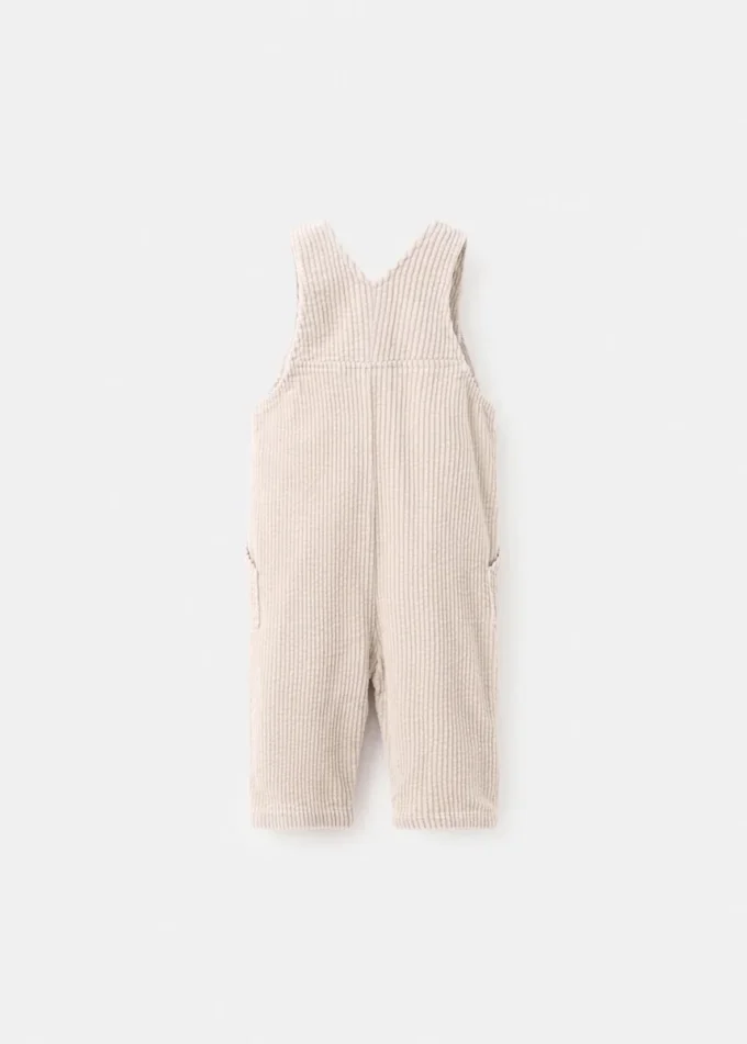 Salopette lunga in velluto a coste