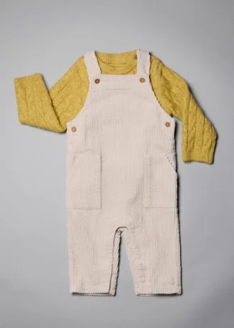 Salopette lunga in velluto a coste