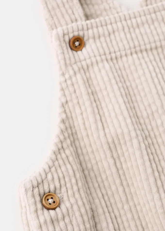 Salopette lunga in velluto a coste