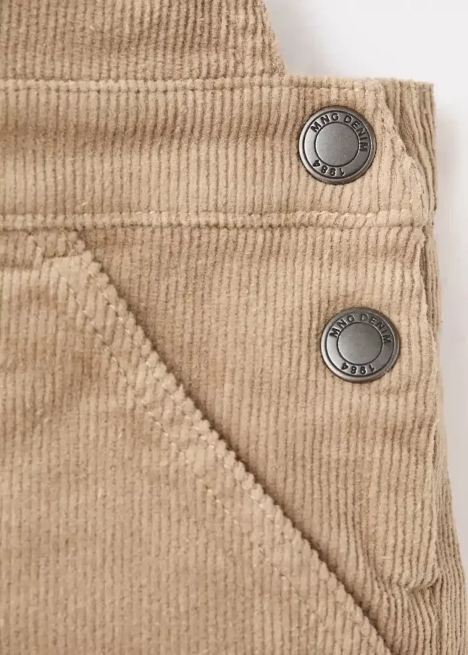 Salopette lunga in velluto a coste Salopette lunga in velluto a coste