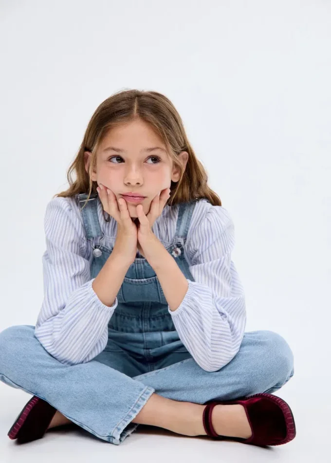 Salopette lunghe in denim Salopette lunghe in denim