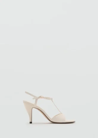 Sandali con tacco in pelle con cinturini