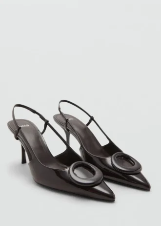 Scarpe con tacco alto in vernice con dettaglio ad anello