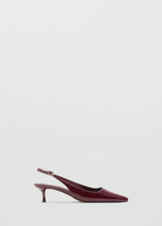 Scarpe con tacco basso in vernice